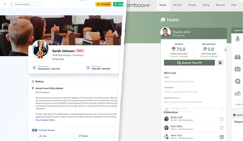 Synclo vs Bamboohr comparison — Comparison Img