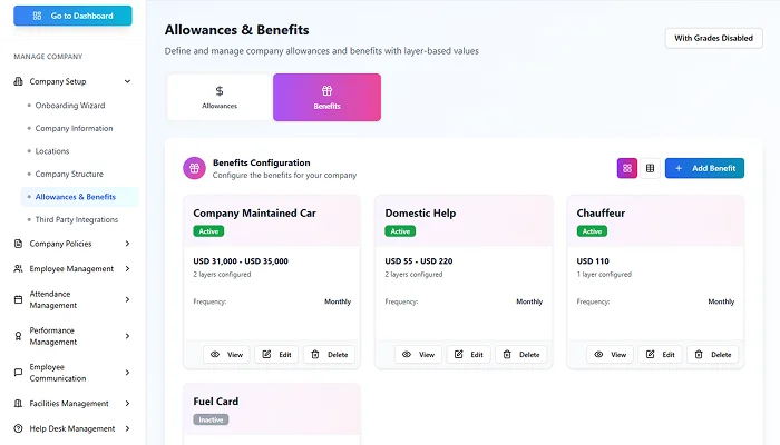 Compensation and benefits screenshot 2