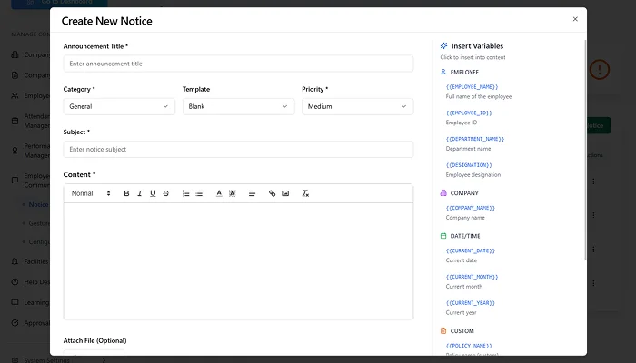 Employee communication screenshot 2