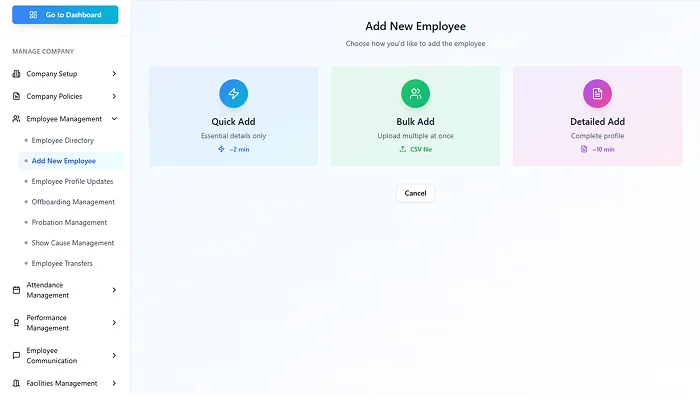 Employee management screenshot 2