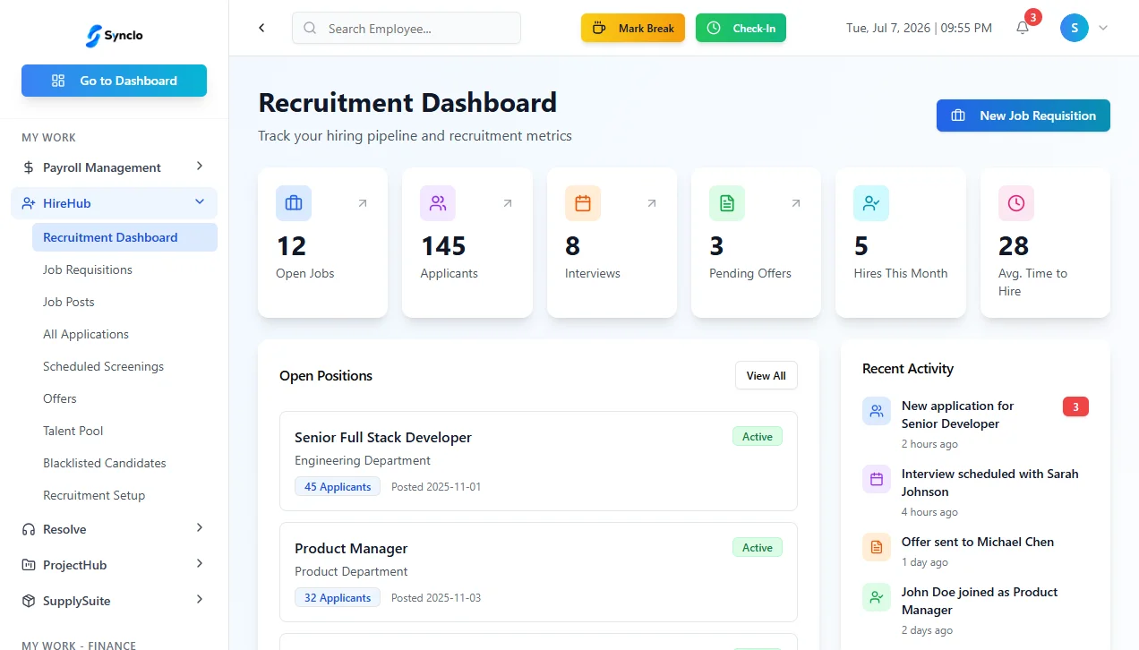 Recruitment screenshot 1