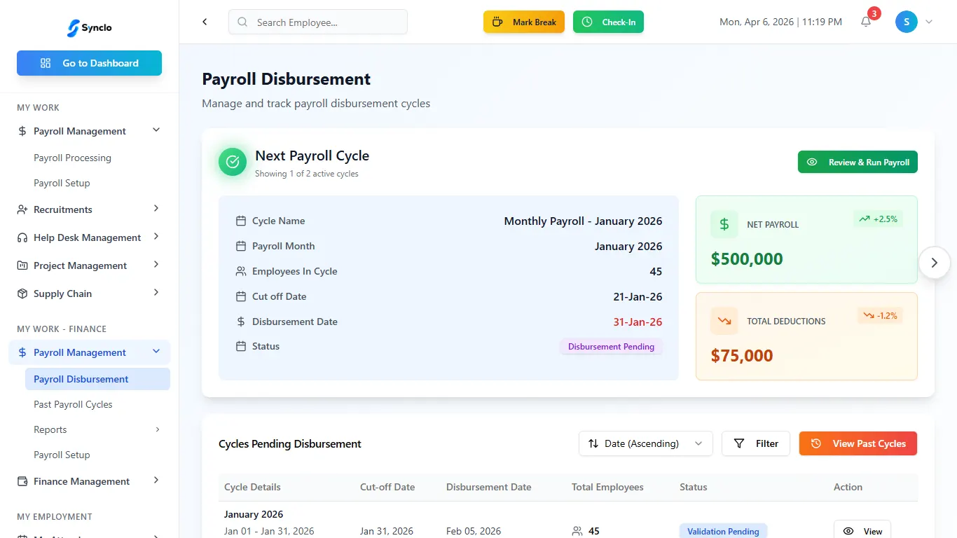 Payroll management screenshot 1