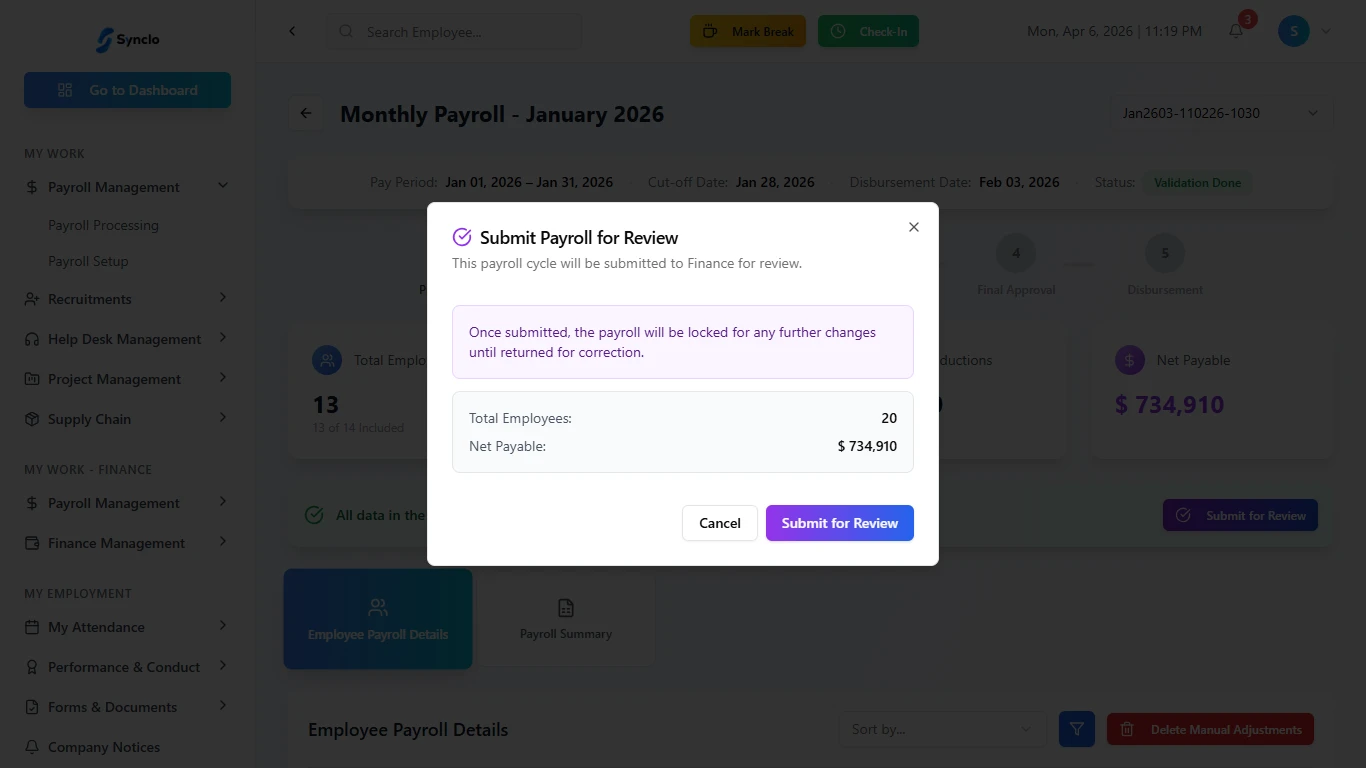 Payroll management screenshot 3