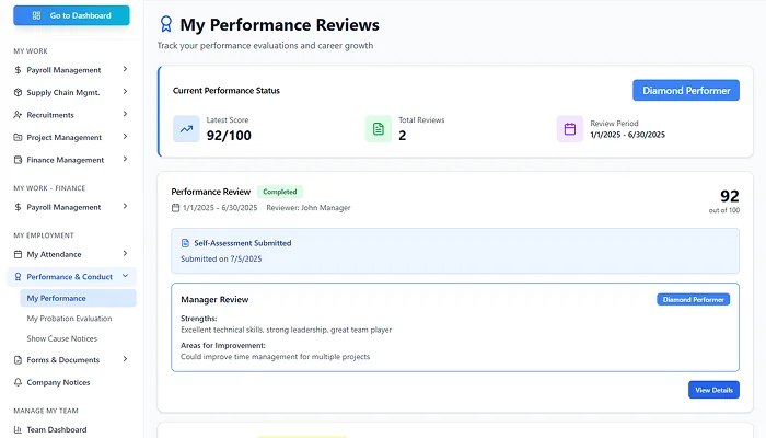 Performance management screenshot 3