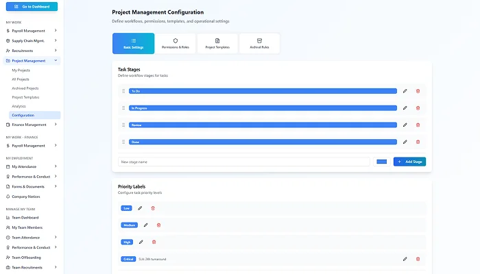 Project management screenshot 3