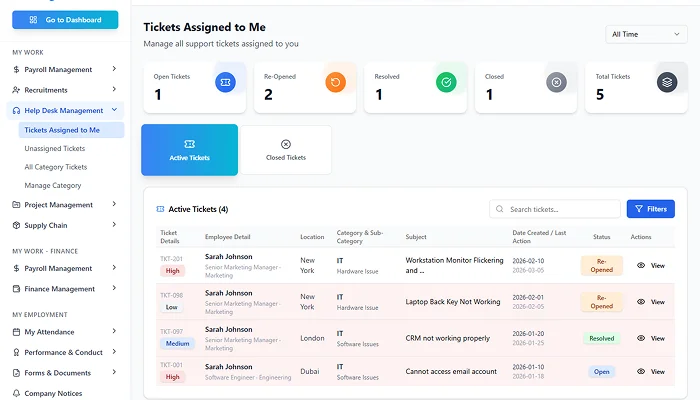 Helpdesk and ticketing screenshot 1